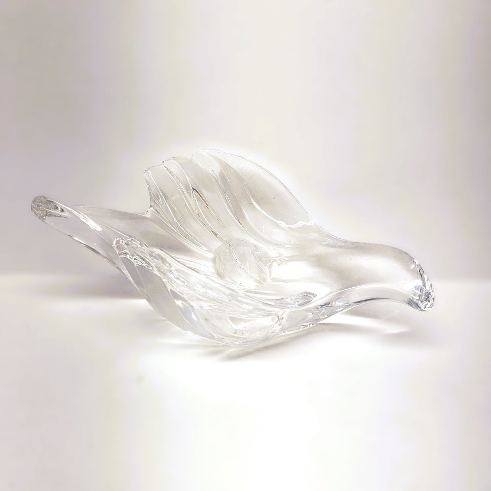 Gorham Lead Crystal Dove Taper Candle Holder Made in West Germany